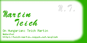 martin teich business card